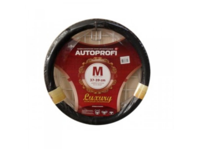 Оплётка руля "Luxury" имитация кожи плетение (черный) (М) от Autoprofi Оплётка руля "Luxury" имитация кожи плетение (черный) (М)