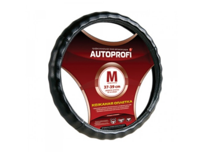 Оплетка "АВТОПРОФИ" кожа ребристая черный AP-265 BK M 1/20 от Autoprofi Оплетка "АВТОПРОФИ" кожа ребристая черный AP-265 BK M 1/20