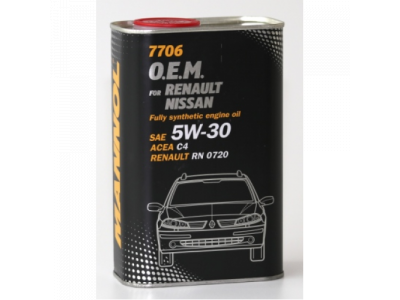 MANNOL 7706 O.E.M. 5W-30 for Renault Nissan 1L metal от MANNOL MANNOL 7706 O.E.M. 5W-30 for Renault Nissan 1L metal
