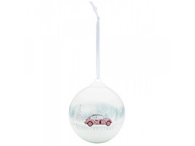 Фарфоровый елочный шар с изображением Volkswagen Beetle Porcelain Bauble от VAG Фарфоровый елочный шар с изображением Volkswagen Beetle Porcelain Bauble