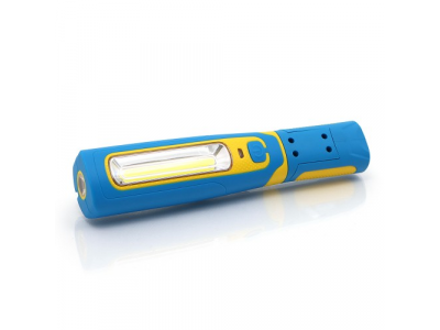 Фонарь светодиодный на аккум. Li-ion 3.7V 2200mA, COB (3W) + 1хLED, магнит, крючок от Dollex Фонарь светодиодный на аккум. Li-ion 3.7V 2200mA, COB (3W) + 1хLED, магнит, крючок